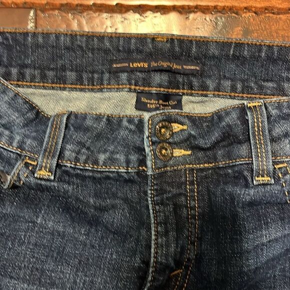 Levi’s Women's 526 Slender Bootcut Dark Wash Blue Jeans-sz 12 - Picture 4 of 8